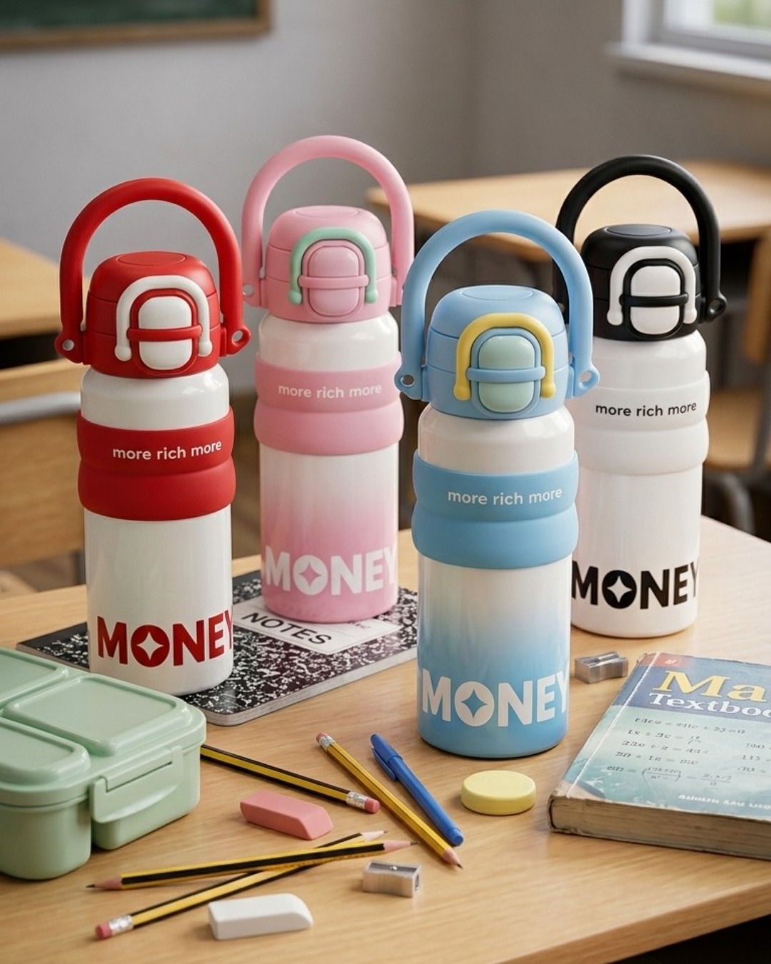 Kids Steel Insulated Water Bottle – Leakproof & Temperature Retaining (4 Colors)