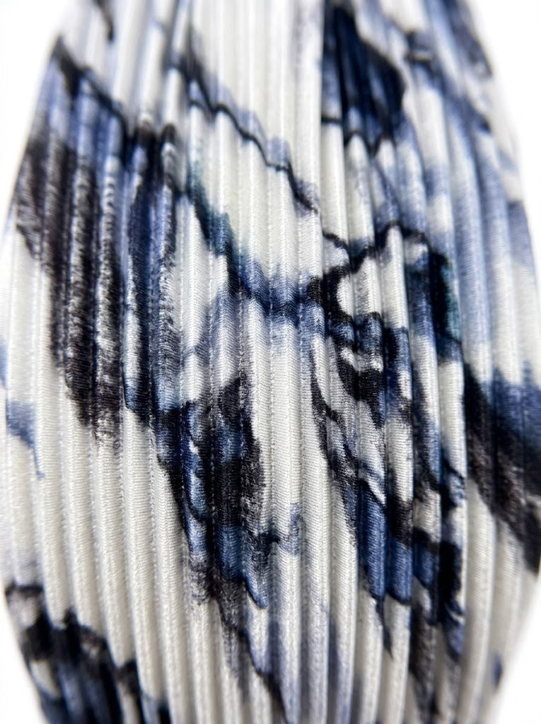 The Satin Edit Pleated Knot Headband | Premium Satin HairBand Collection | Midnight Marble