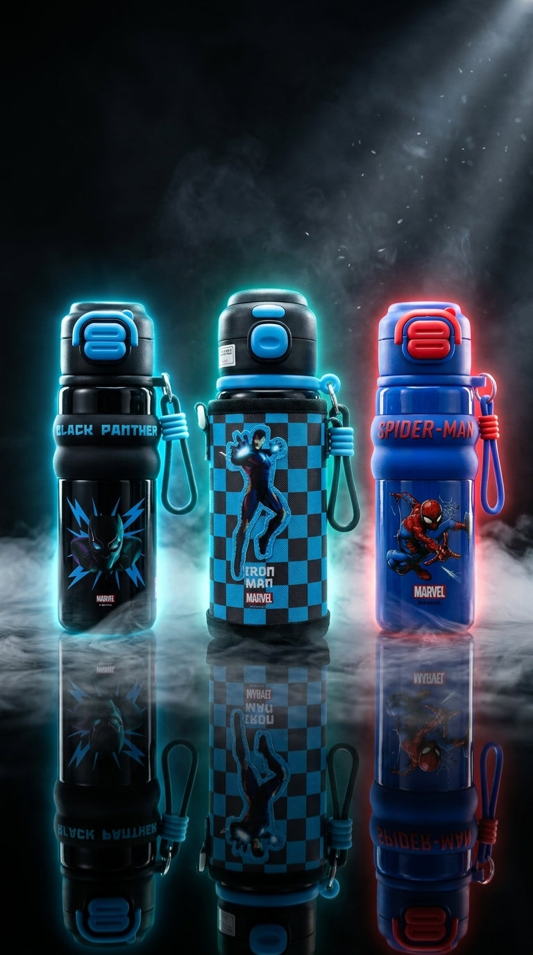 Marvel Avengers Dual-Drink Insulated Steel Bottle | Iron Man | 500 ml