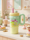 Cute Pastel Steel Insulated Tumbler – 850ml | Straw & Direct Drink Lid