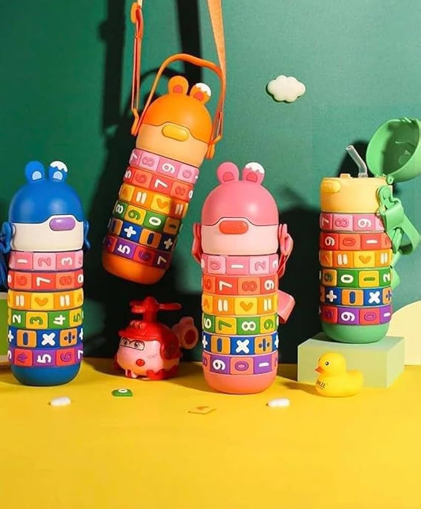 The Da Vinci Learning Bottle – Insulated Steel Sipper for Kids | Learn While You Drink