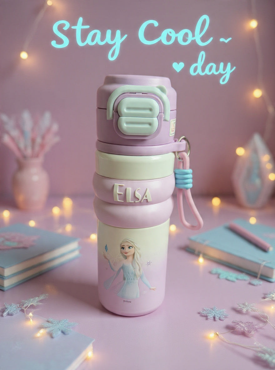 Frozen Elsa Dual-Drink Insulated Steel Bottle | 500 ml