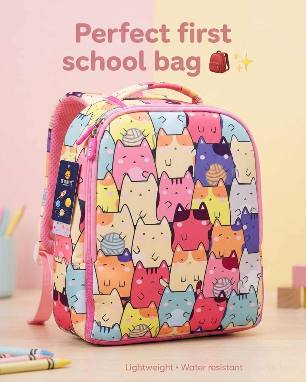 Kindergarten Kids Backpack – Cute Lightweight Water-Resistant School Bag (3 Variants)