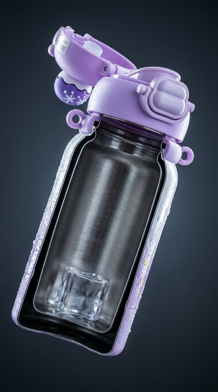 Elsa Magic Dual-Drink Insulated Steel Bottle with Strap | 500 ml
