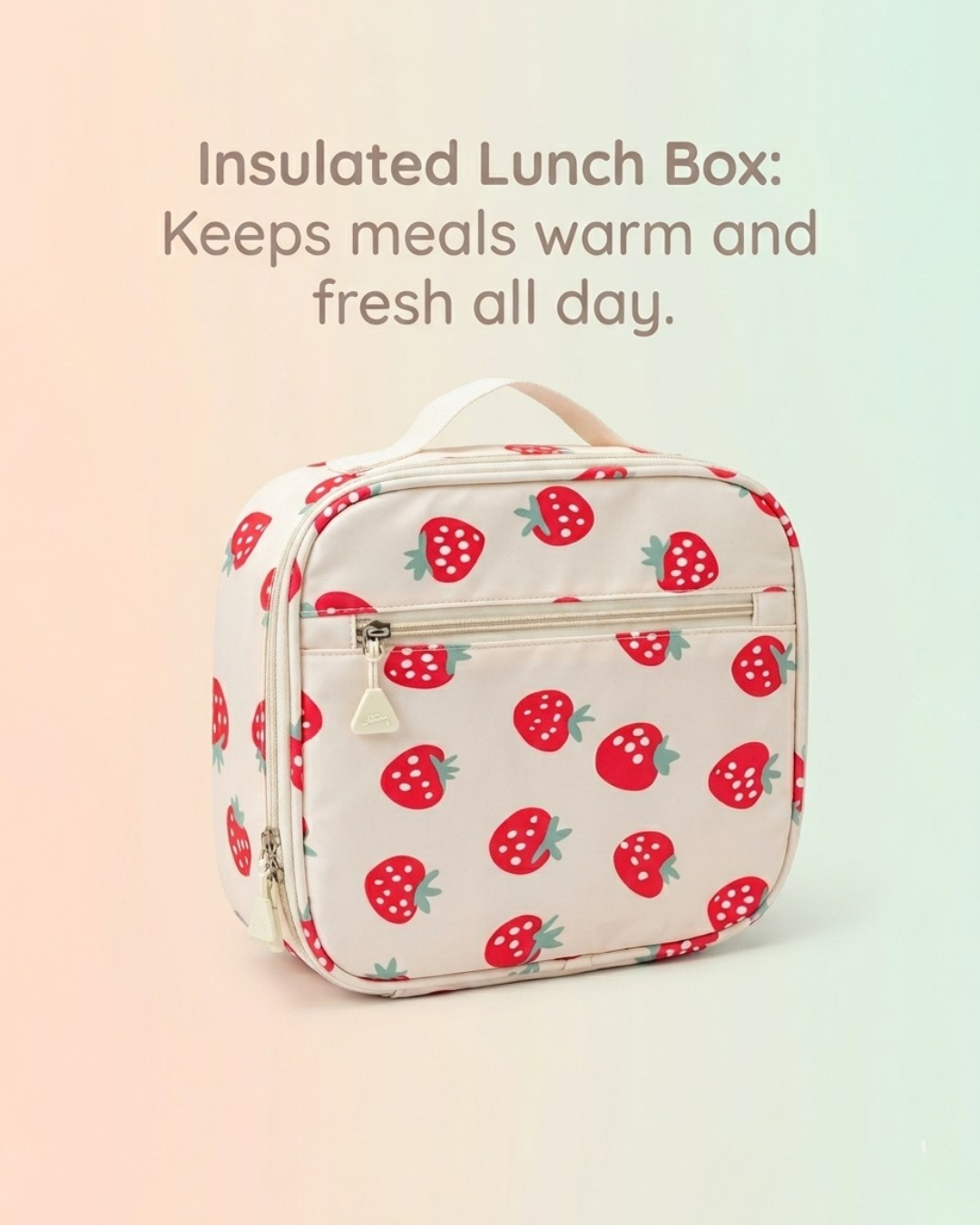 Strawberry Themed Kids Backpack Set – Cute Water-Resistant School Bag (3-in-1)