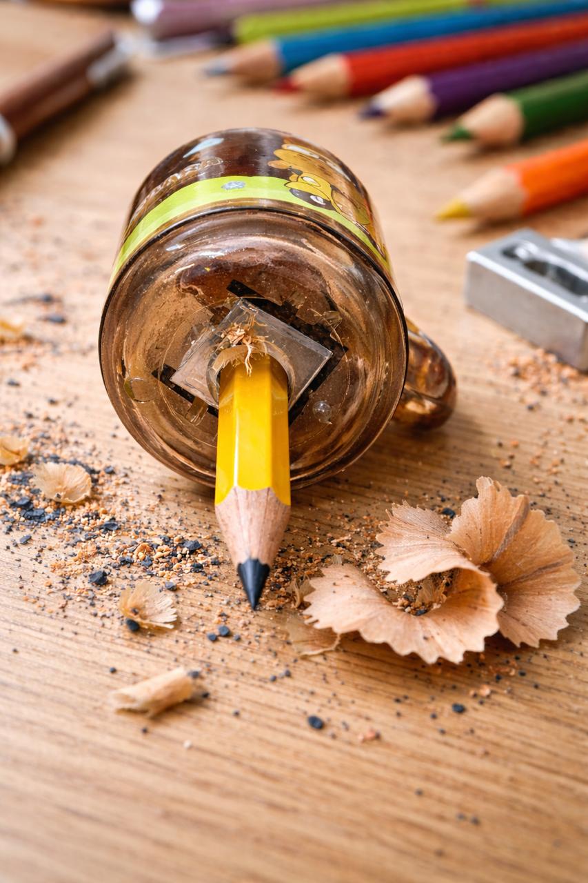 Cute Jar Style Manual Pencil Sharpener with Shavings Container | Kids Desk Essential