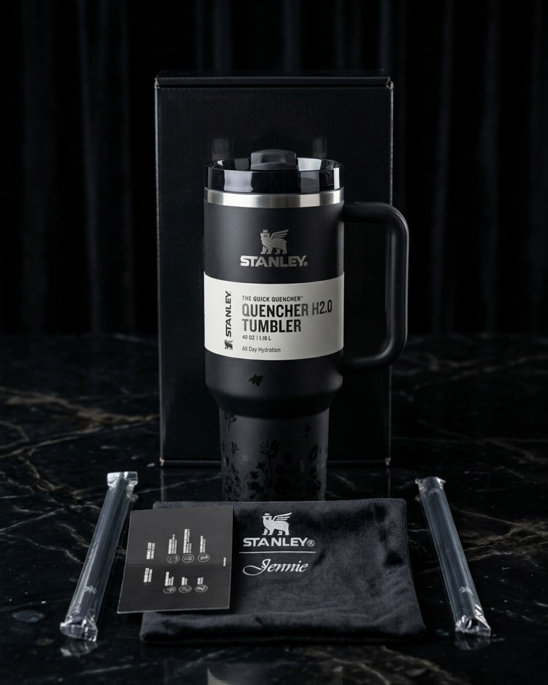 Premium Stanley Tumbler – Aesthetic Gift Set with Pouch & Straw (6 Variants)