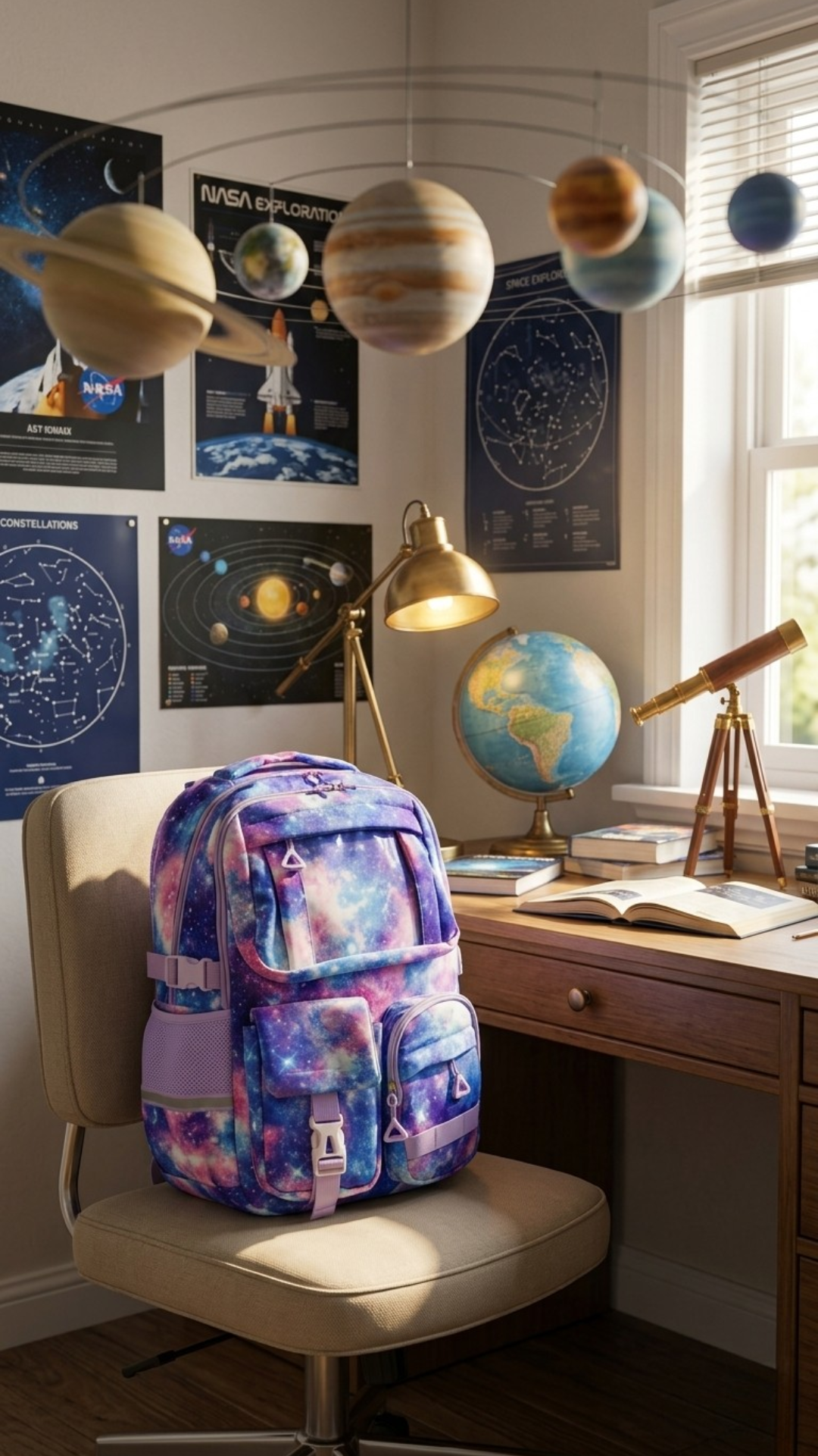 Milky Way Galaxy School Backpack Set – Backpack + Insulated Lunch Bag + Pencil Pouch