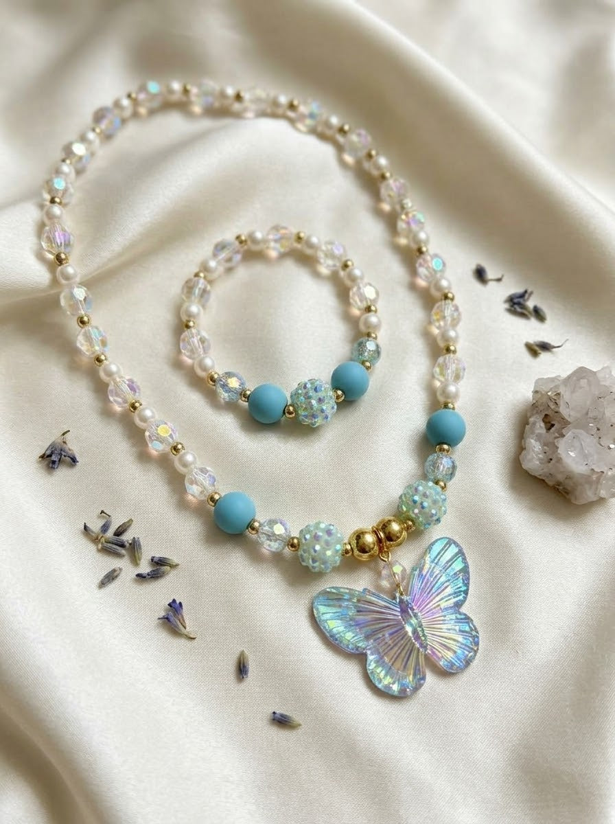 Butterfly Necklace & Bracelet Set