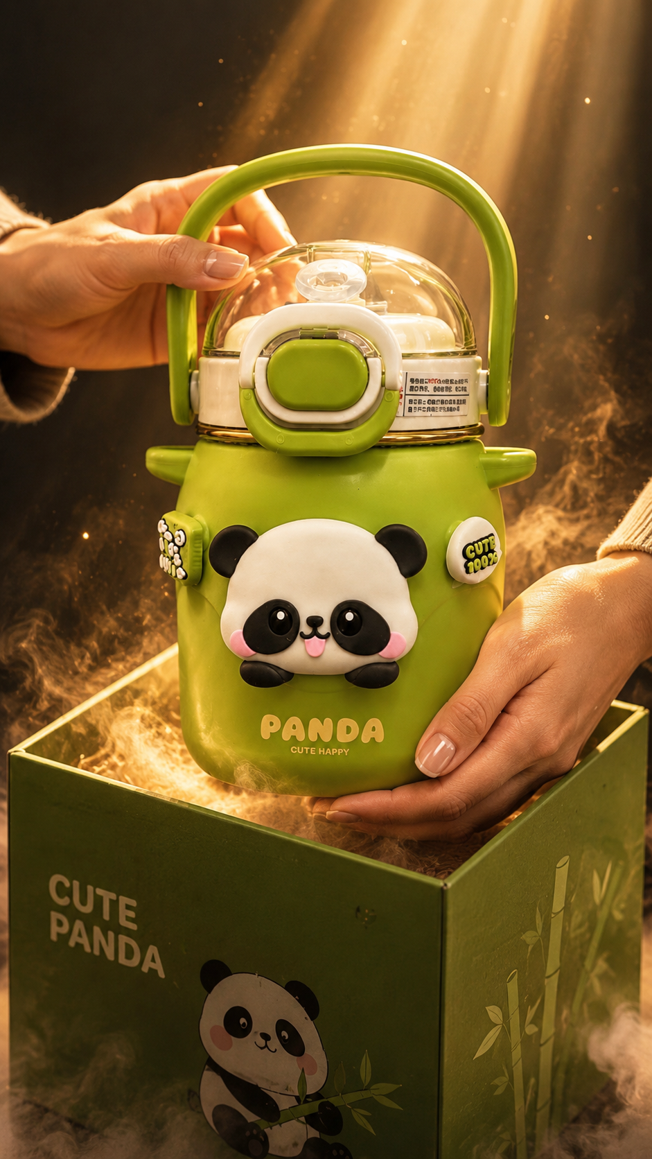 Panda Insulated Kids Sipper Bottle (Steel) | 500 ml – 3 Colors