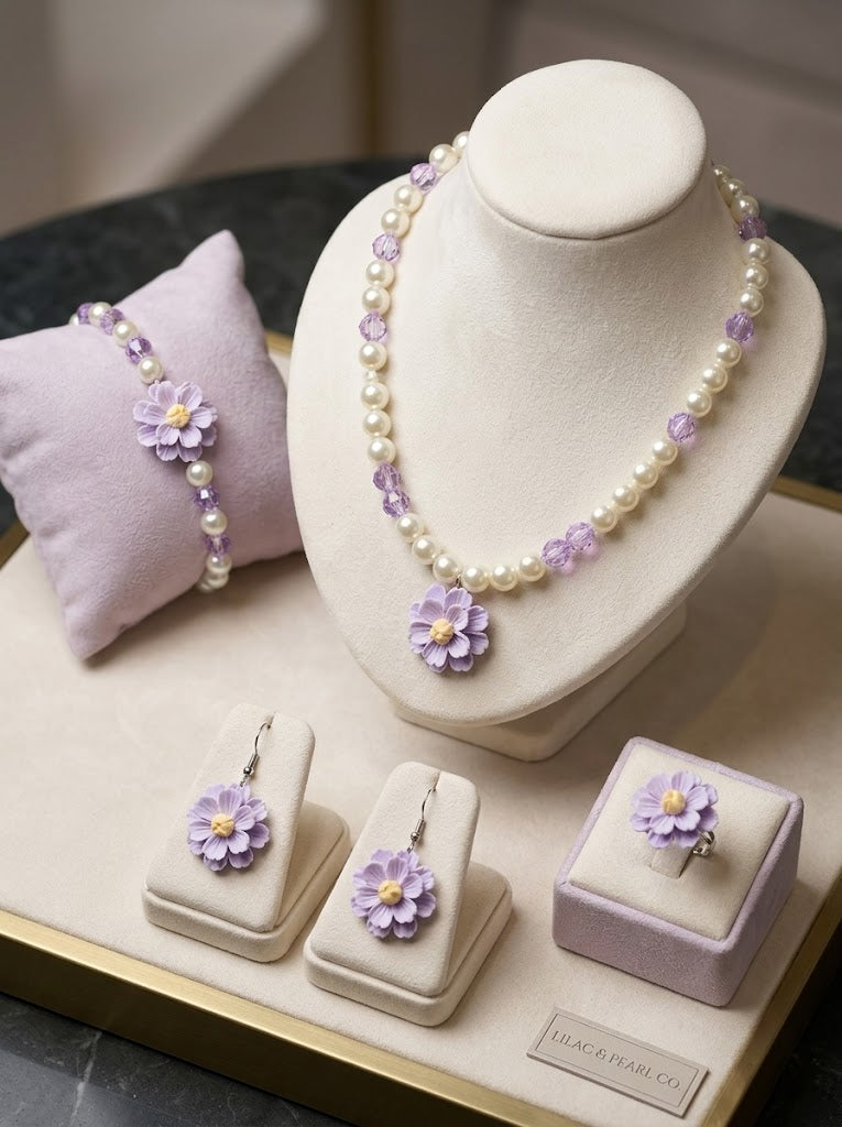 The Blossom Pearl Jewelry Set | Premium Floral Pearl Accessories Collection (2 Variants)