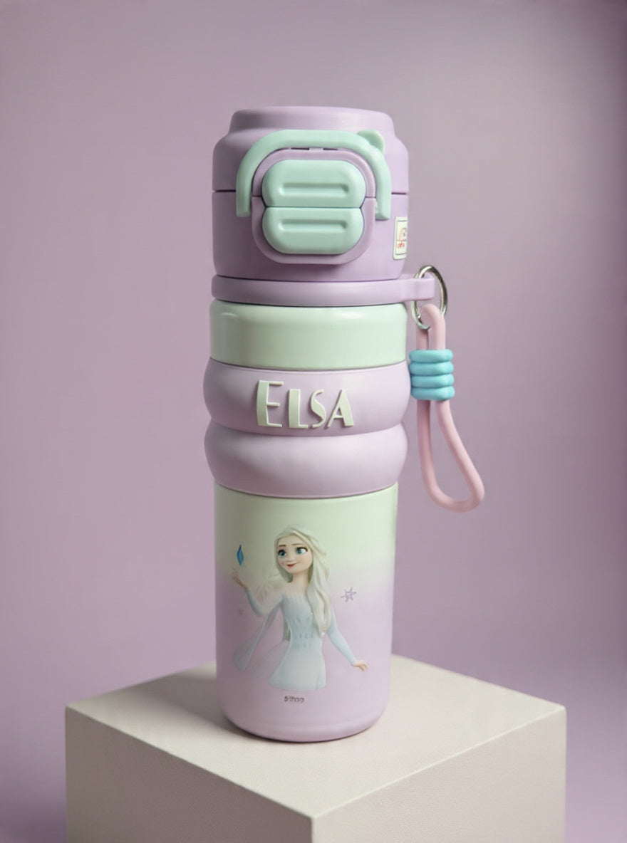 Frozen Elsa Dual-Drink Insulated Steel Bottle | 500 ml